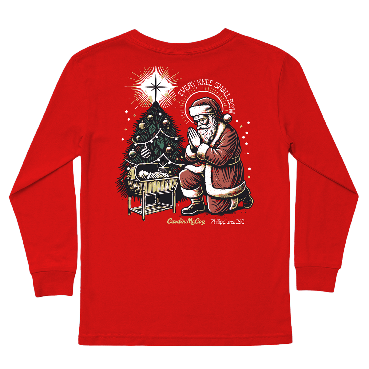 Kids' Every Knee Shall Bow Long-Sleeve Tee
