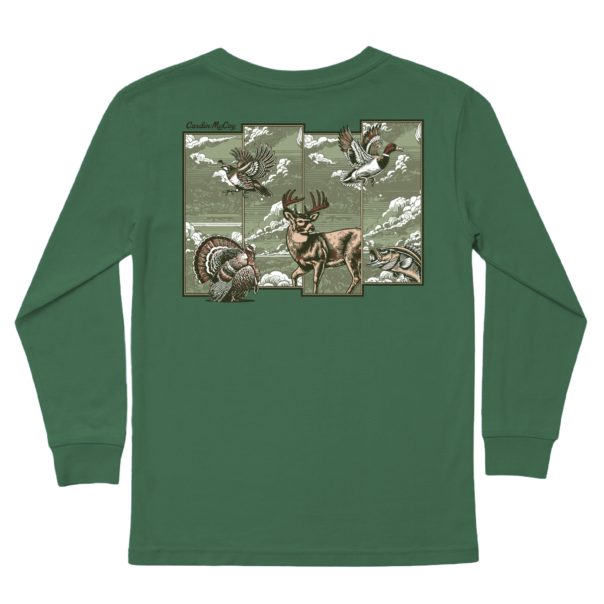 Boys' Hunting Grid Long-Sleeve Tee