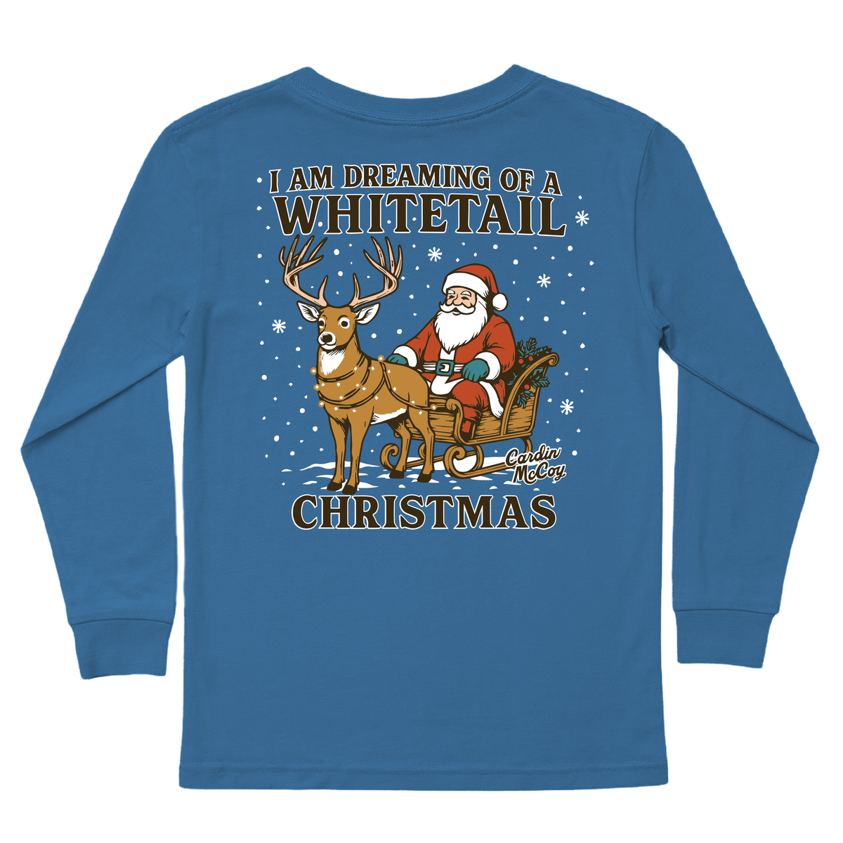 Kids' Whitetail Christmas Long-Sleeve Tee