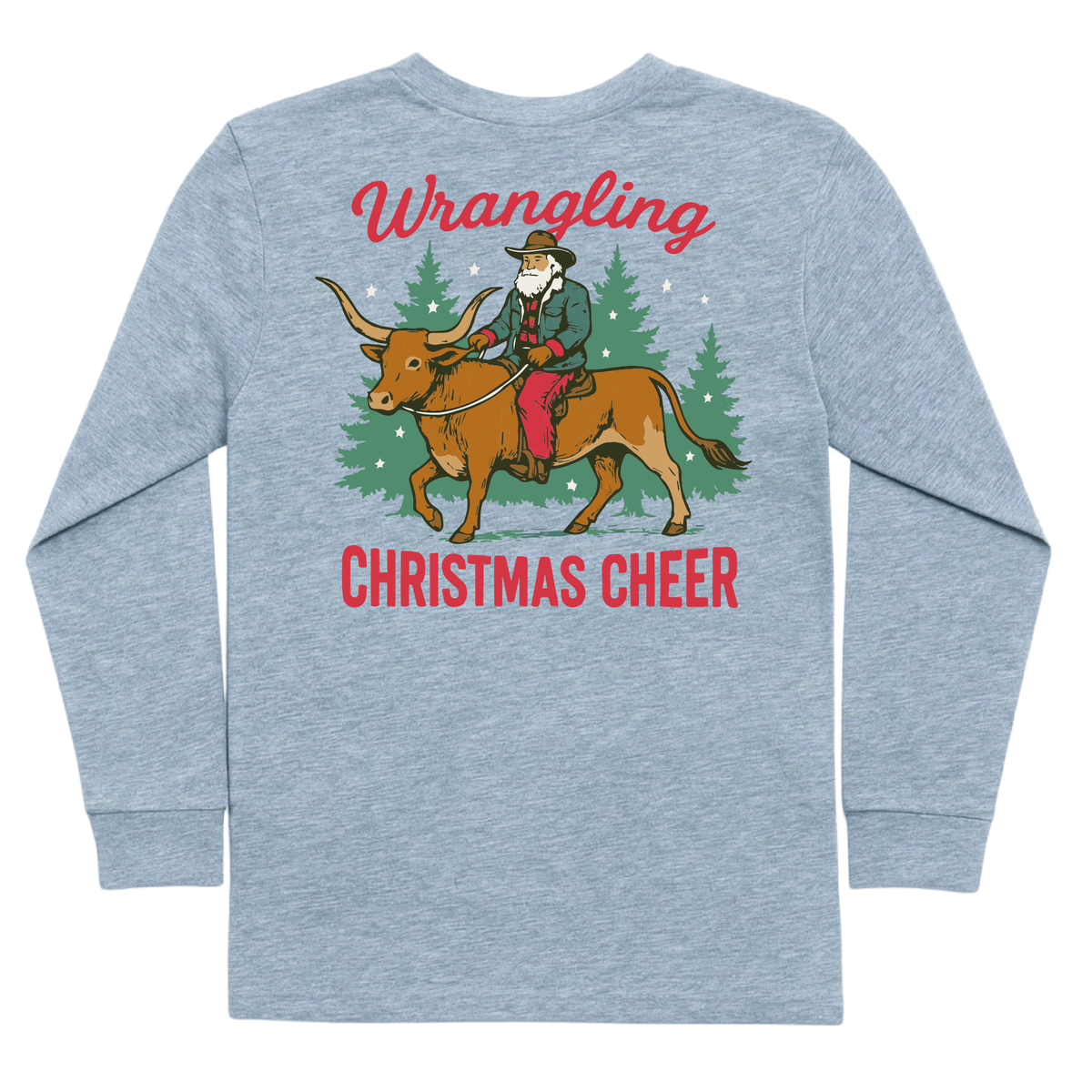 Kids' Wrangling Christmas Cheer Long-Sleeve Tee